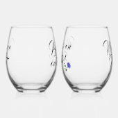 カスタマイズおもしろい可能な「Mama's on Break」 ステムなしワイングラス (左)