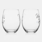 カスタマイズおもしろい可能な「Mama's on Break」 ステムなしワイングラス (右)