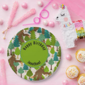 カスタマイズおもしろい可能なBigfoot in the Woods ペーパープレート (パーティー)