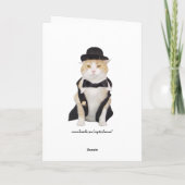 カスタマイズおもしろい可能なCat/フォーマル子猫 カード (裏面)