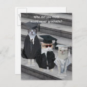 カスタマイズおもしろい可能なCat/子猫の卒業生 案内ポストカード (正面/裏面)