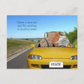 カスタマイズおもしろい可能なCat/子猫移動 案内ポストカード (正面)