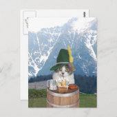 カスタマイズおもしろい可能なCat/子猫誕生日はがき ポストカード (正面/裏面)