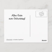 カスタマイズおもしろい可能なCat/子猫誕生日はがき ポストカード (裏面)