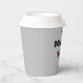 カスタマイズおもしろい声が鳴る| 私はあなたを愛するパーティー 紙コップ (右)