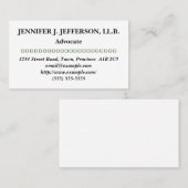 カスタマイズおよびミニマルアドヴォケートの名刺 名刺 (正面/裏面)