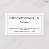 カスタマイズおよびミニマル弁護士の名刺 名刺 (正面)