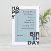 カスタマイズお名前と50番目の誕生日あいさつレトロ (スタンド正面)