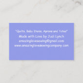 カスタマイズお洒落フローラ裁縫機 名刺 (裏面)