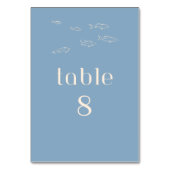 カスタマイズお洒落可能なビーチ結婚式テーブル番号 テーブルナンバー (裏面)