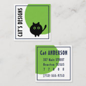 カスタマイズお洒落可能な名刺テンプレート スクエア名刺 (正面/裏面)