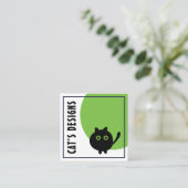 カスタマイズお洒落可能な名刺テンプレート スクエア名刺 (スタンド正面)