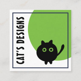 カスタマイズお洒落可能な名刺テンプレート スクエア名刺