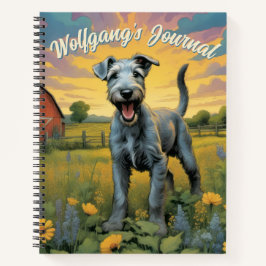 カスタマイズお洒落可能なWolfhound Farm Journal ノートブック