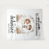 カスタマイズお洒落可能結婚な背景 タペストリー (正面(横))