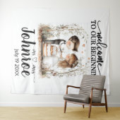 カスタマイズお洒落可能結婚な背景 タペストリー (インサイチュ(横))