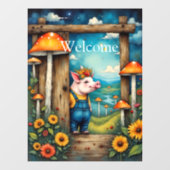 カスタマイズお洒落子豚 ウィンドウサイン (シート)