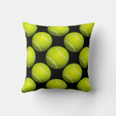 カスタマイズかわいいテニス・ボールwのイニシャル及び名前 クッション (裏面)