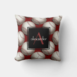 カスタマイズかわいい野球wのイニシャル及び名前 クッション