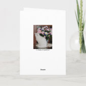 カスタマイズかわいらし可能な白猫ありがとう サンキューカード (裏面)