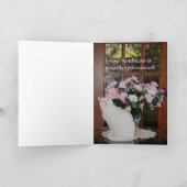 カスタマイズかわいらし可能な白猫ありがとう サンキューカード (内部)