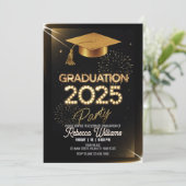 カスタマイズきらめく金ゴールド 招待状 (スタンド正面)