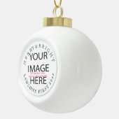 カスタマイズこのセラミックボールのクリスマスオーナメント セラミックボールオーナメント (右)