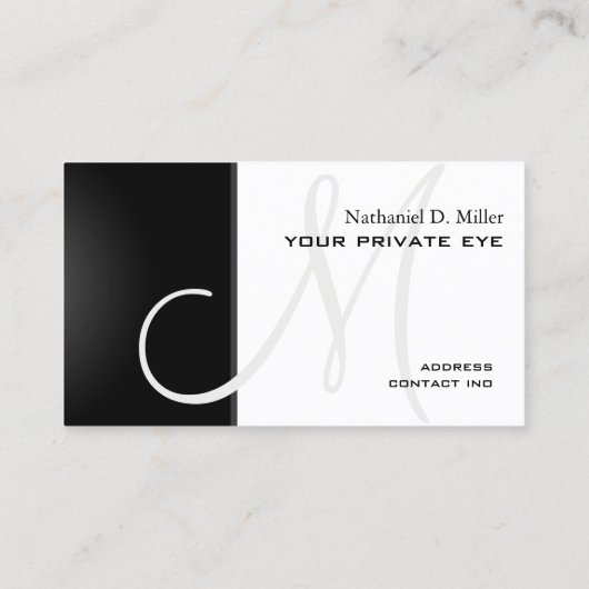 カスタマイズこのモノグラム名刺 名刺 (裏面)