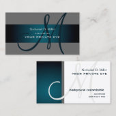 カスタマイズこのモノグラム名刺 名刺 (正面/裏面)