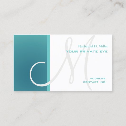 カスタマイズこのモノグラム名刺 名刺 (裏面)