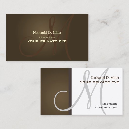 カスタマイズこのモノグラム名刺 名刺 (正面/裏面)