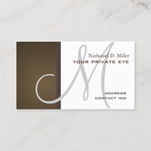 カスタマイズこのモノグラム名刺 名刺 (裏面)