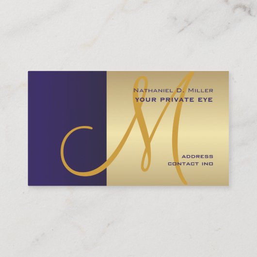 カスタマイズこのモノグラム名刺 名刺 (裏面)