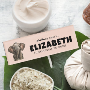 カスタマイズこんにちはゾウの磁気名 名札