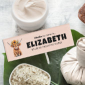 カスタマイズこんにちは私の名前は可愛い牛の磁気名 名札