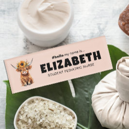 カスタマイズこんにちは私の名前は可愛い牛の磁気名 名札