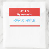 カスタマイズこんにちは 長方形シール (バッグ)