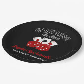 カスタマイズされたカジノラスベガス独身最後のパーティー ペーパープレート (アングル)