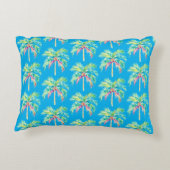 カスタマイズされたカリビアンブルー熱帯パームツリー アクセントクッション (裏面)