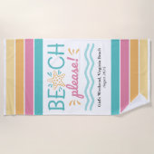 カスタマイズされたガールズウィークエンドビーチタオル ビーチタオル (正面)