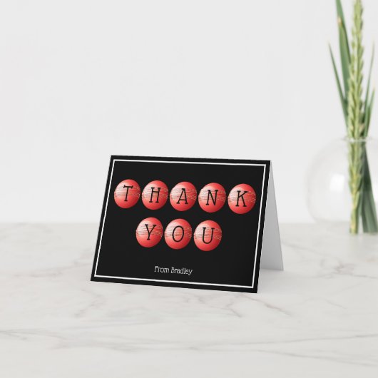 カスタマイズされたクリケットの感謝カード サンキューカード (正面)