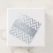 カスタマイズされたジグザグ チェブロンパターン - サンクス フェイバータグ (箱)