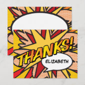 カスタマイズされたスピーチバブル モダン お礼 案内ポストカード (正面/裏面)