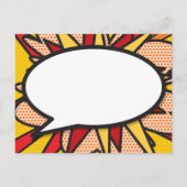 カスタマイズされたスピーチバブル モダン ファン 感謝 案内ポストカード (裏面)