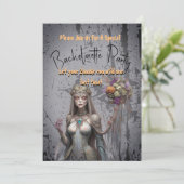 カスタマイズされたゾンビ・ブライズメイド・パーティーカード ファン・ワイルド 招待状 (スタンド正面)