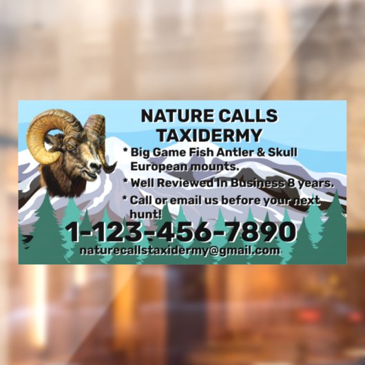 カスタマイズされたタクシデミーショップのビジネスプロモーション ウィンドウサイン (シート2)