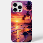カスタマイズされたトロピカルサンセットビーチ - 夢のような海岸 Case-Mate iPhoneケース (裏面)