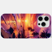 カスタマイズされたトロピカルサンセットビーチ - 夢のような海岸 Case-Mate iPhoneケース (裏面 (横))
