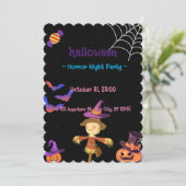 カスタマイズされたハロウィンナイトホラー パーティー招待状 シーズンカード (スタンド正面)