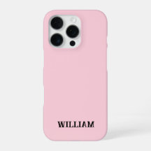 カスタマイズされたパステルピンクのiPhoneケース（名入れ）